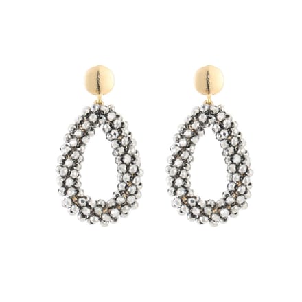 Oorbellen Crystal Drop - Kralen - Crystal Beads - Cadeau - Feestdagen - Zilver
