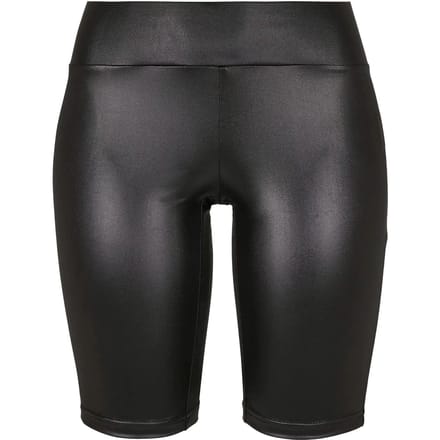 Urban Classics - Imitation Leather Korte cycle broek - S - Zwart