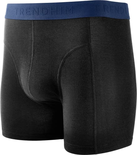 FreeFeel | Zwarte bamboe boxershort met donkerblauwe tailleband