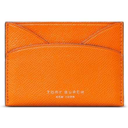 Tory Burch creditcard houder oranje vrouw romy