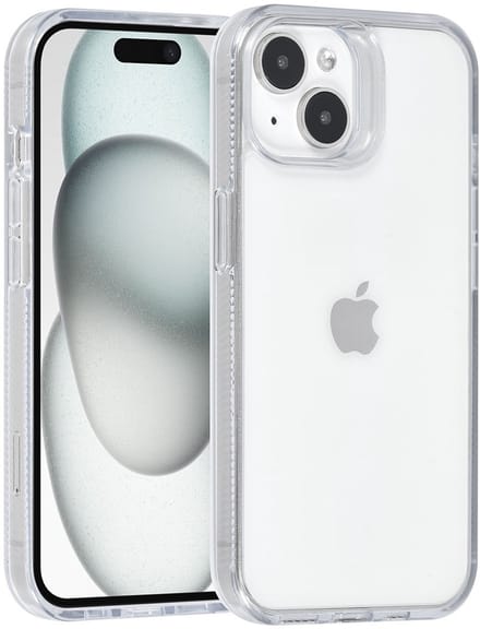 UNIQ Accessory Back Cover - Apple iPhone 15 - Wit - Transparant design - Schokabsorberend