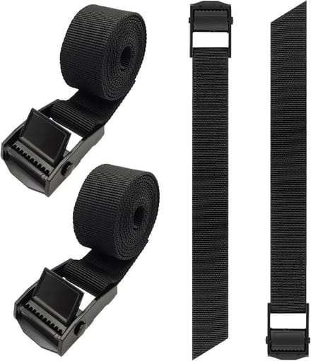 Spanbanden - Zwart - 50 cm - Met Klemsluiting - Voor Motorfiets en Fiets