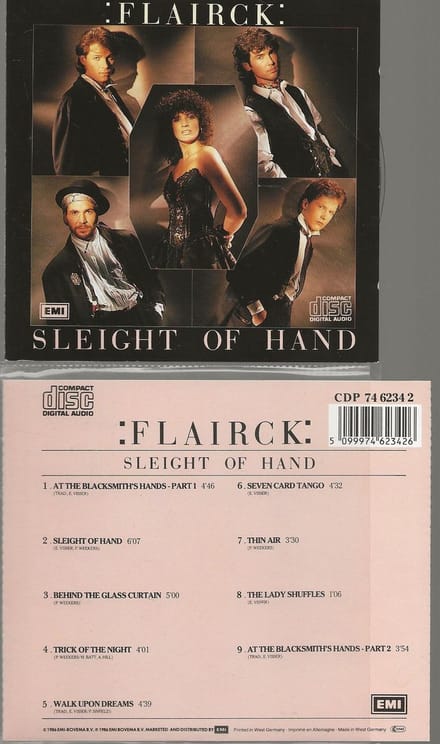 Flairck ‎– Sleight Of Hand 9 Track Cd 1986