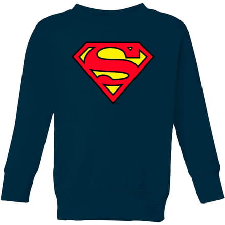 Official Superman Shield Kids' Sweatshirt - Navy - 122/128 (7-8 jaar)