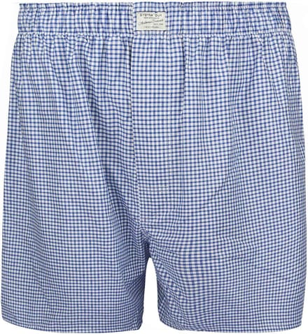 Steppin' Out Boxershort Dobby Ruit Blauw - Maat S - Heren - Boxershorts