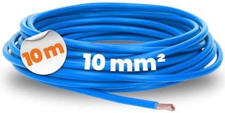 10 Meter Blauwe Aderleidingskabel 10mm² PVC - Geschikt voor Installatie en Bedrading