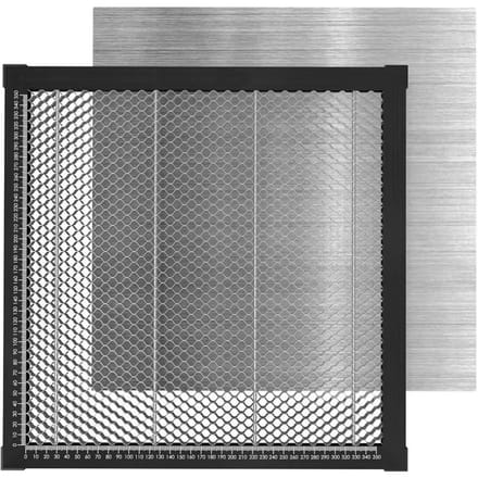 Table de travail en nid d'abeille pour graveur laser, plate-forme pour panneau en acier avec mesure pour 40x40cm