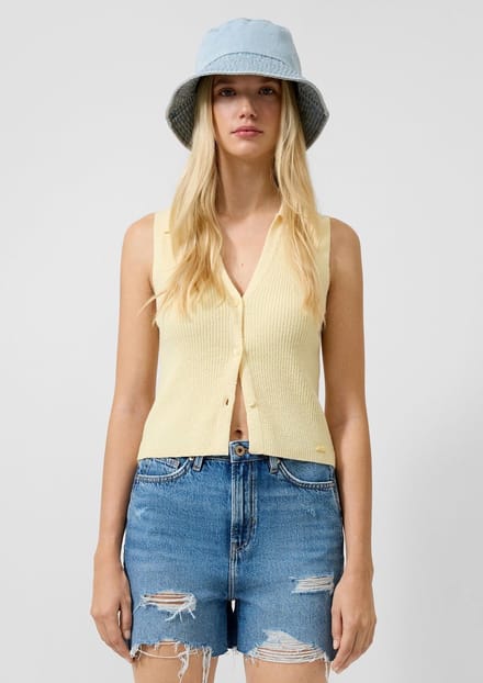 s.Oliver -qs Pullover Yellow Size: M | Button-Down Shirts Outlet | Dames | Geel