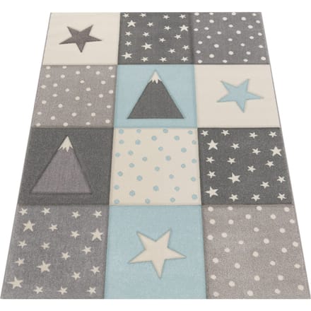 Kindertapijt Kosmos blauw 80x150 cm