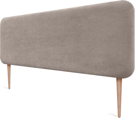 Gestoffeerd Hoofdbord - Hoofdbord Ribfluweel - Bed Comfort - Afgerond Design - 140cm - Bruin