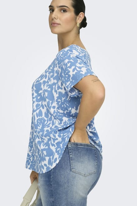 ONLY CARMAKOMA - CARVICA S/S TOP WVN NOOS Dames Blouse