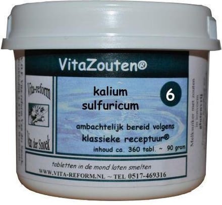 Vitazouten Kalium sulfuricum VitaZout nr. 06 360 Tabletten