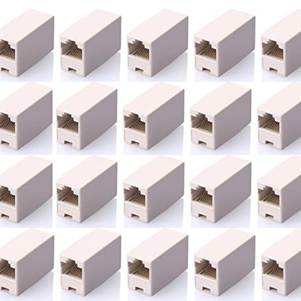 RJ45 Adapter Koppeling - 20x Ethernet Connector Vrouwelijk - Vrouwelijk