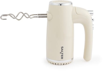 Salter Retro Handmixer - 400 W - Verwijderbare Accessoires - Crème