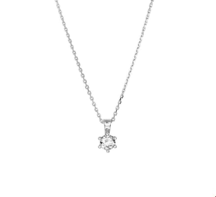 Zilver Gerhodineerde Collier zirkonia 1 1329483