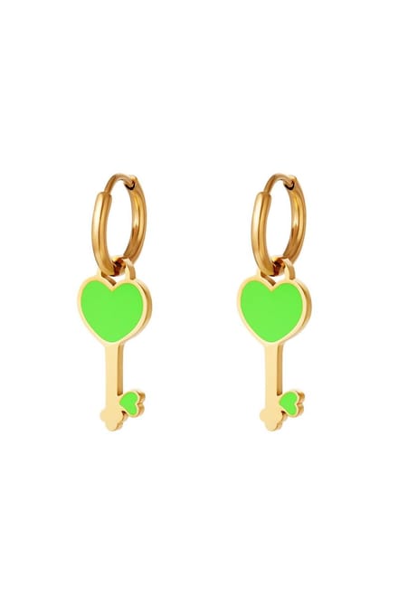 Stainless steel earrings |Oorbellen | Groen | Yehwang
