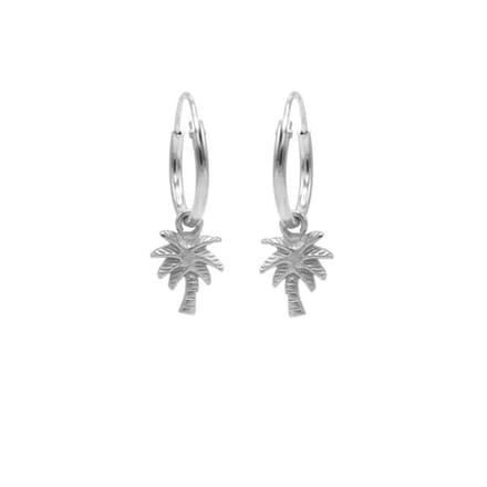 Karma Symbols oorbel M1416 Palm Tree Zilver