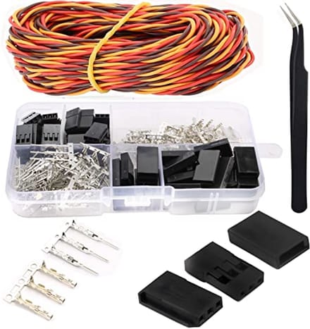 30 sets 3-pins JR servostekkers - Dupont stekkerkit met 5 m servokabel
