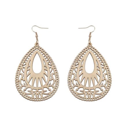 Jomide Oorhangers - Natuurlijk Beige Ethnic - Dames