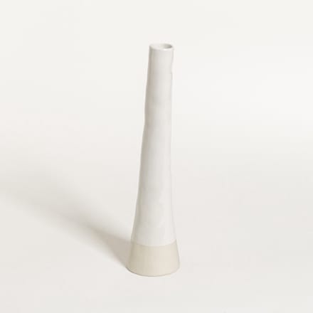 The Table atelier - vaas - Ø 6 * 22,5 cm - keramiek - handgemaakt - wit