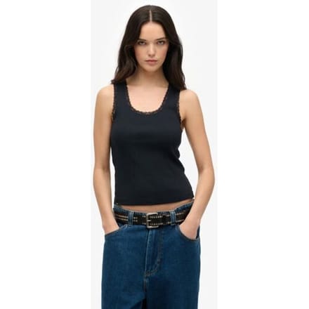 Dames tanktop met kanten rand Superdry Vintage