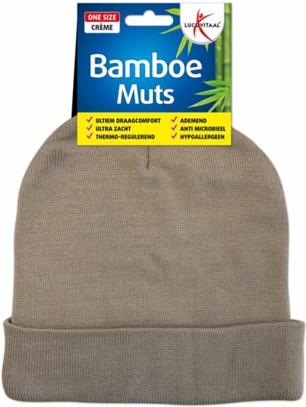 Lucovitaal Muts Bamboe Beige