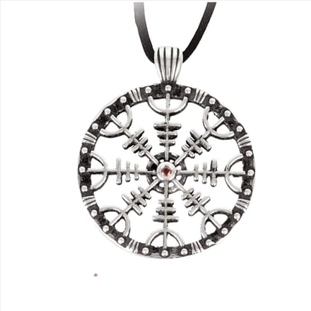 Zilveren 'helm of angst' hanger (K838)