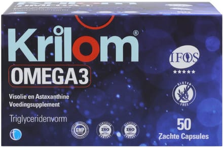 Krilom Omega-3 - 680 mg EPA, 470 mg DHA, 220 mcg Astaxanthine - 50 Softgel