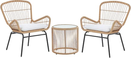 LABICO - Bistroset voor 2 - Natuurlijk - PE rotan