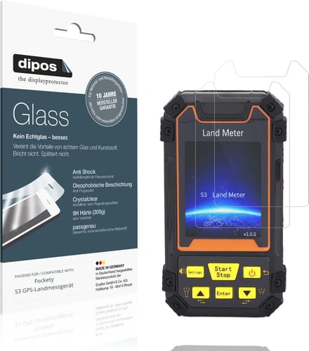 dipos – 2x Pantserfolie geschikt voor Fockety S3 GPS-Landmessgerät | 9H Screenprotector