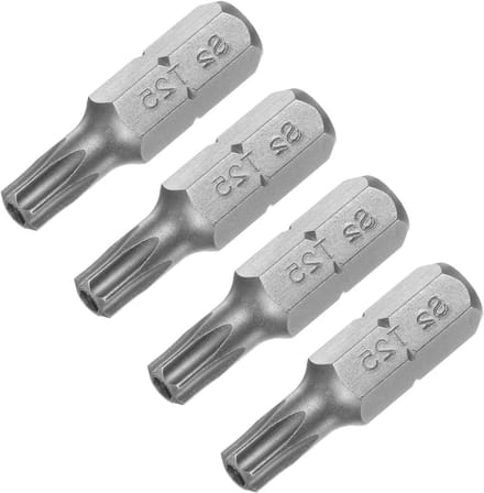 Torx Schroefbits 1/4 Inch Hex Shank 25mm T25, Magnetische Schroevendraaier Set voor Auto-onderhoud, 4 Stuks