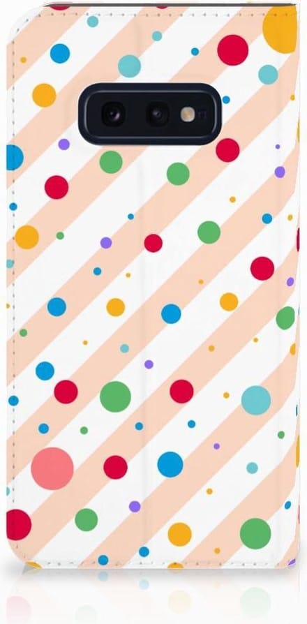 Standcase Hoesje voor Samsung Galaxy S10e Hoesje met Magneet Dots