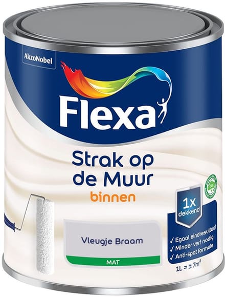 Flexa - Strak Op De Muur Binnen Mat - Vleugje Braam - Mengverf - 1 L