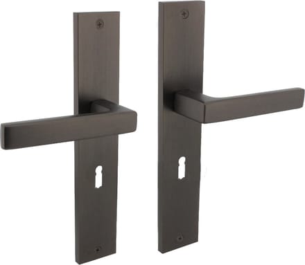 Intersteel Deurkruk Hera op schild 245x45 mm sleutelgat 56 mm antracietgrijs