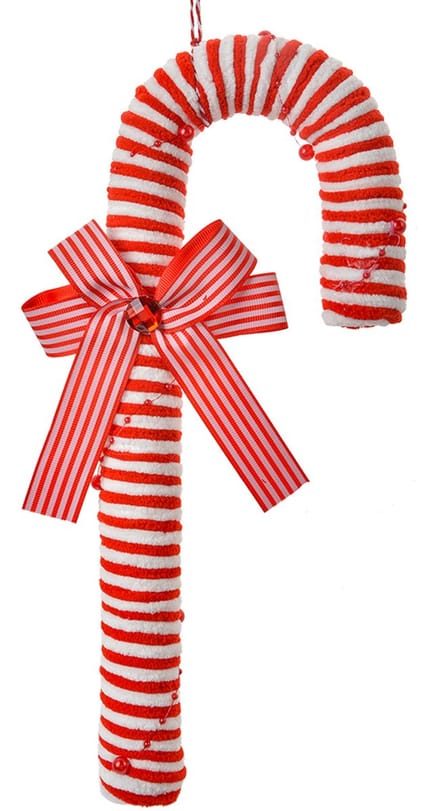 Clayre & Eef Kersthanger Zuurstok 36 cm Rood Wit Kunststof