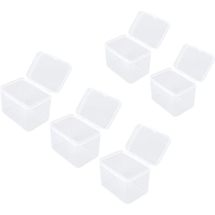 5 STUKS Spons Transparante Opbergdoos Multifunctionele Draagbare Doorzichtige Kleine Plastic Container white