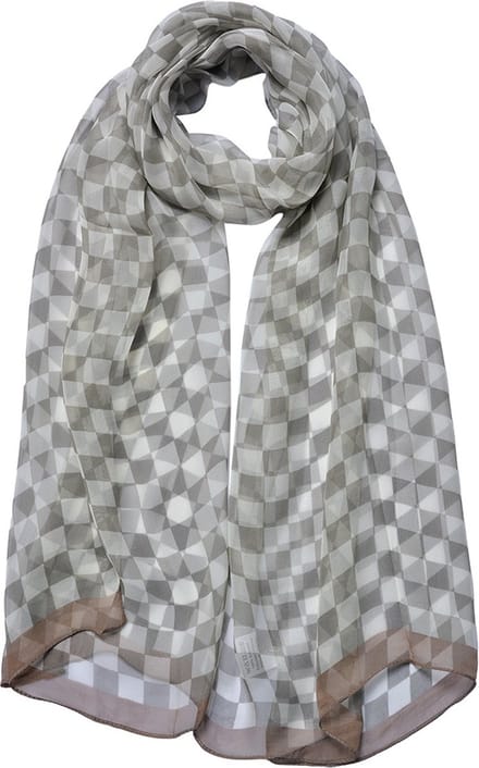 Juleeze Sjaal Dames Print 50x160 cm Groen Beige Synthetisch