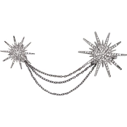 Femmes Exagéré Mode Élégant Strass Épingle Broche Vêtements Robe Décoration Bijoux gray