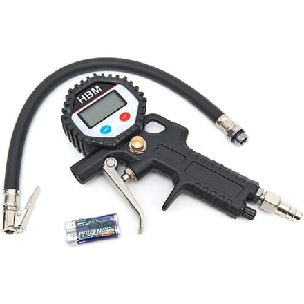HBM Professionele Digitale Bandenpomp Met LCD Display en Terugloop 0,2 – 13,8 Bar.