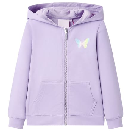 vidaXL Kindervest met capuchon 104 lila
