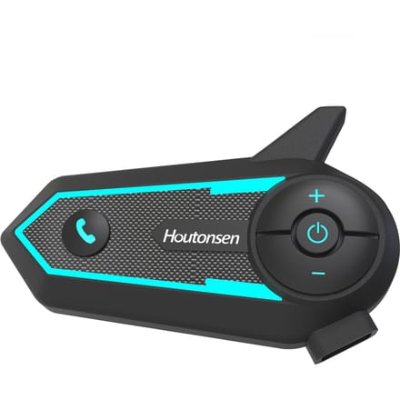 Motorhelm BT-headset, draadloze waterdichte ruisonderdrukking BT-helm-intercom met zwart