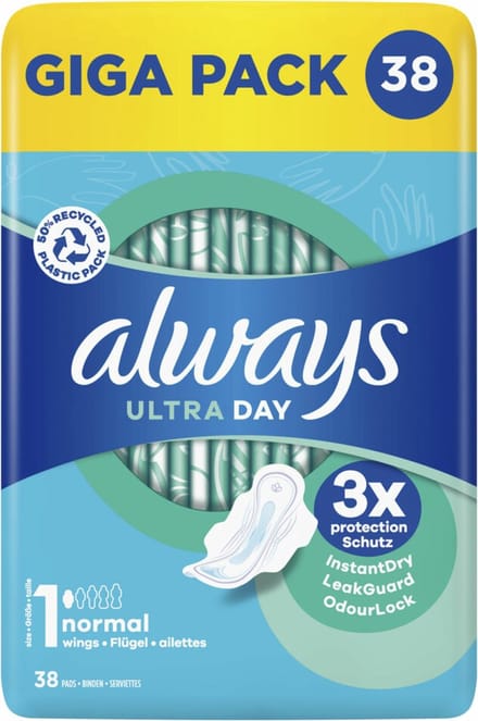 6x Always Maandverband Ultra Normal Plus 38 stuks