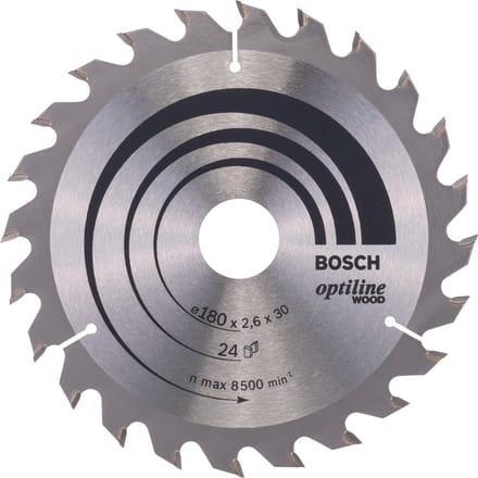 Bosch RUNDSAVKL.OPTILINE 180X2.6X30MM 24T
