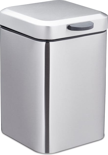 badkamer prullenbak - 3 liter - softclose - rvs - keuken - hangend - zilver