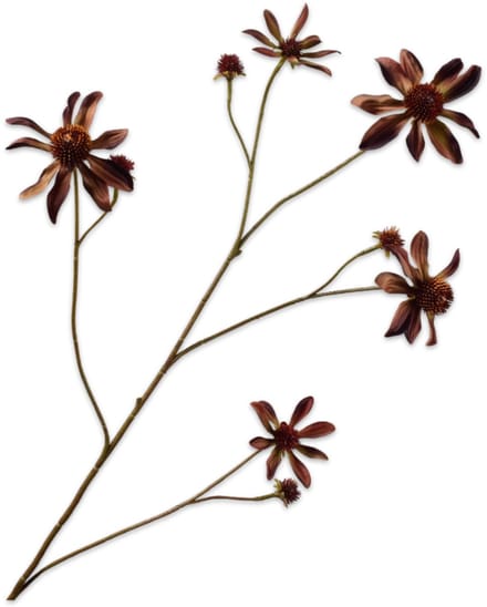 Silk-ka - Kunstbloem - rudbeckia - rood - H91 cm