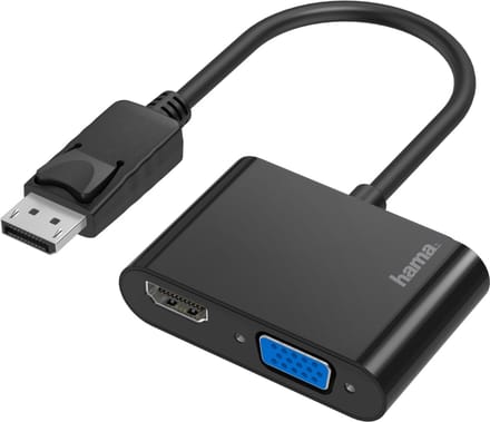 Hama Video-adapter 2in1 DisplayPort-stekker - VGA & HDMI™-aansluiting Ultra-HD 4K