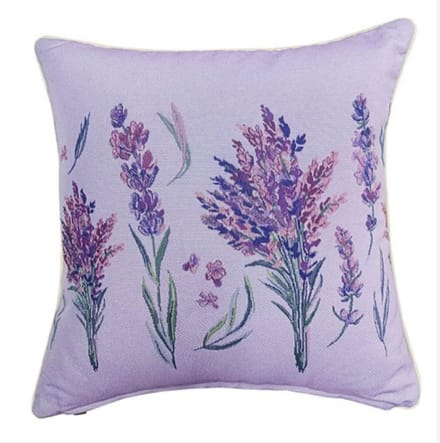 Kussenhoes - Gobelinstof - Lavendel - Lavender - Paarse achtergrond - 45 cm