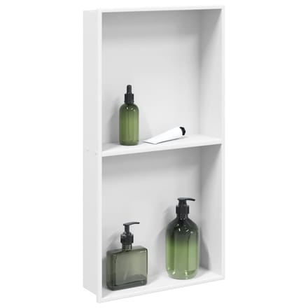 vidaXL - Douchenis - 32x62x9 - cm - roestvrijstaal - matwit