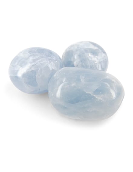 Calciet blauw trommelstenen 100 gr. (mt3)