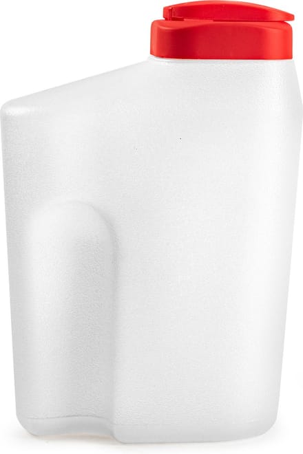 Plasticforte Grote Sapkan/Schenkkan karaf - met dispenser deksel - 2.5 liter/2500 ml - wit - kunststof
